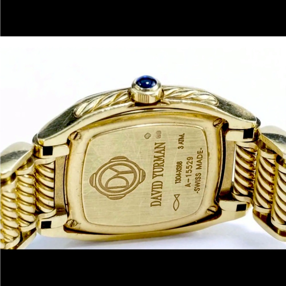 Authentic 18k Gold Diamond David Yurman Thoroughbred Watch Diamond Bezel MOP - Picture 4 of 5